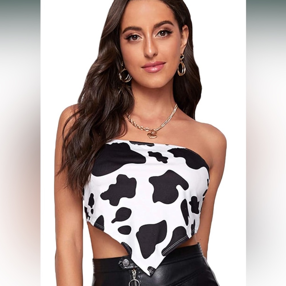 Cow print top